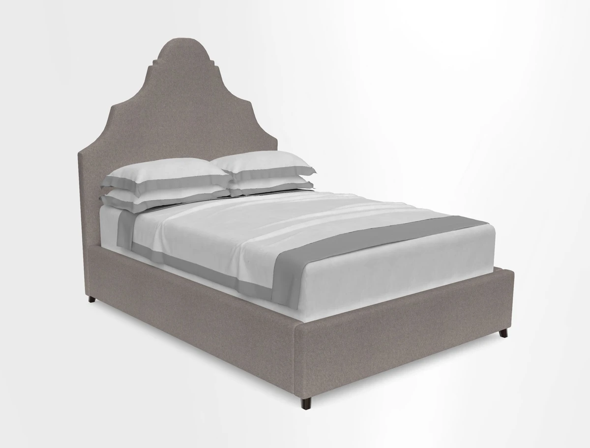 Gothic King Bed in RHS Collection Gertrude Jekyll Trailing Vine Brown