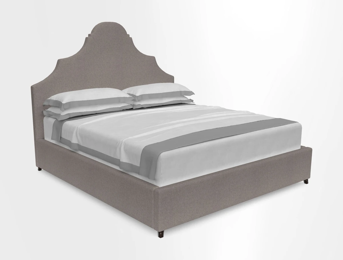 Gothic King Bed in RHS Collection Gertrude Jekyll Trailing Vine Brown