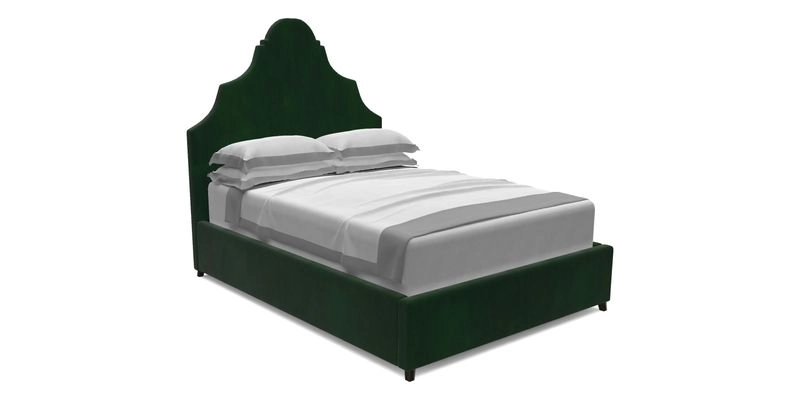 Gothic King Bed in RHS Collection Gertrude Jekyll Trailing Vine Brown