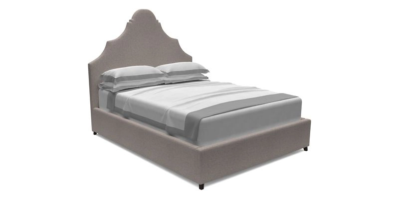 Gothic King Bed in RHS Collection Gertrude Jekyll Trailing Vine Brown