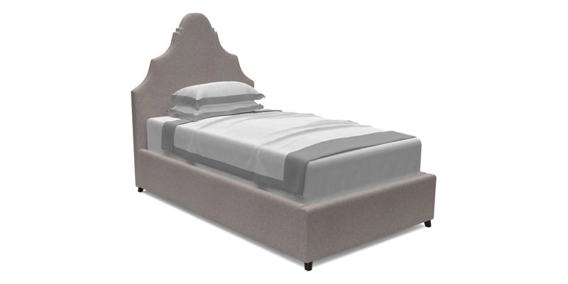 Gothic King Bed in RHS Collection Gertrude Jekyll Trailing Vine Brown