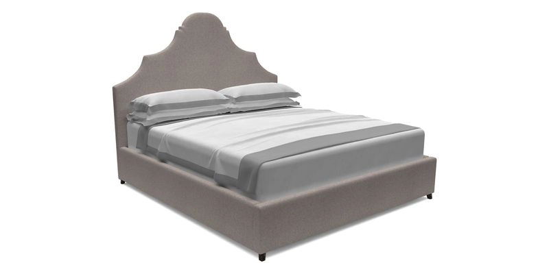 Gothic King Bed in RHS Collection Gertrude Jekyll Trailing Vine Brown