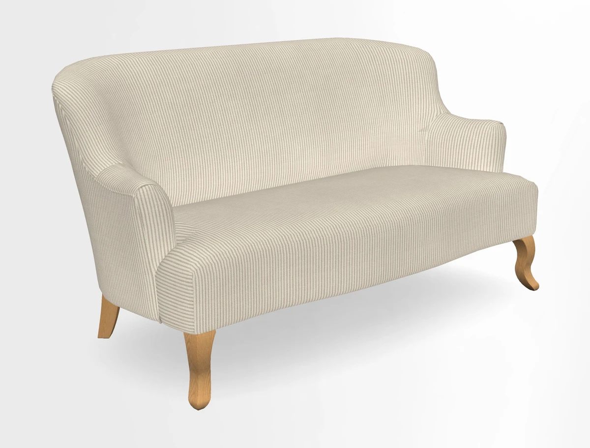 Grassington 3 Seater Sofa in RHS Botanicals on Velvet Ferns Toile Olive with scatter in Almost Plain Velvet Harvest