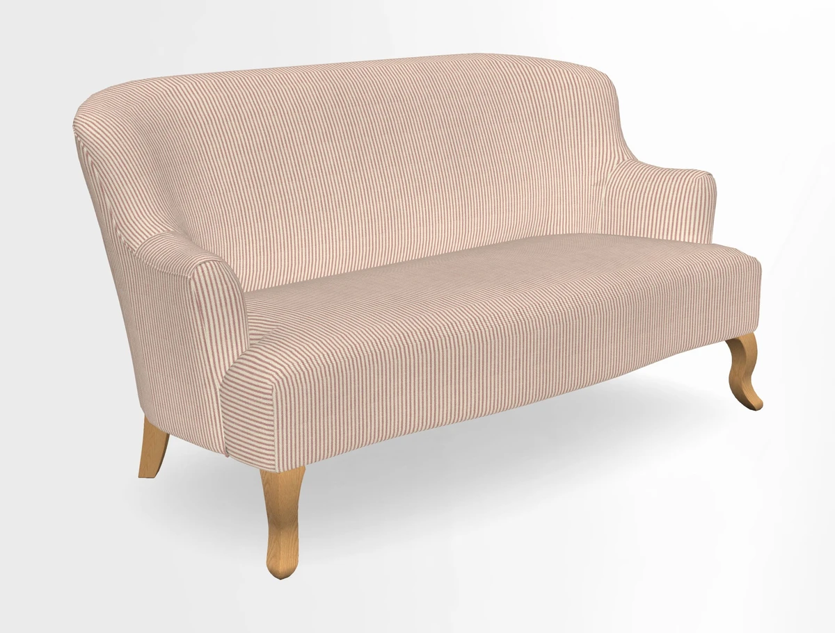 Grassington 3 Seater Sofa in RHS Botanicals on Velvet Ferns Toile Olive with scatter in Almost Plain Velvet Harvest
