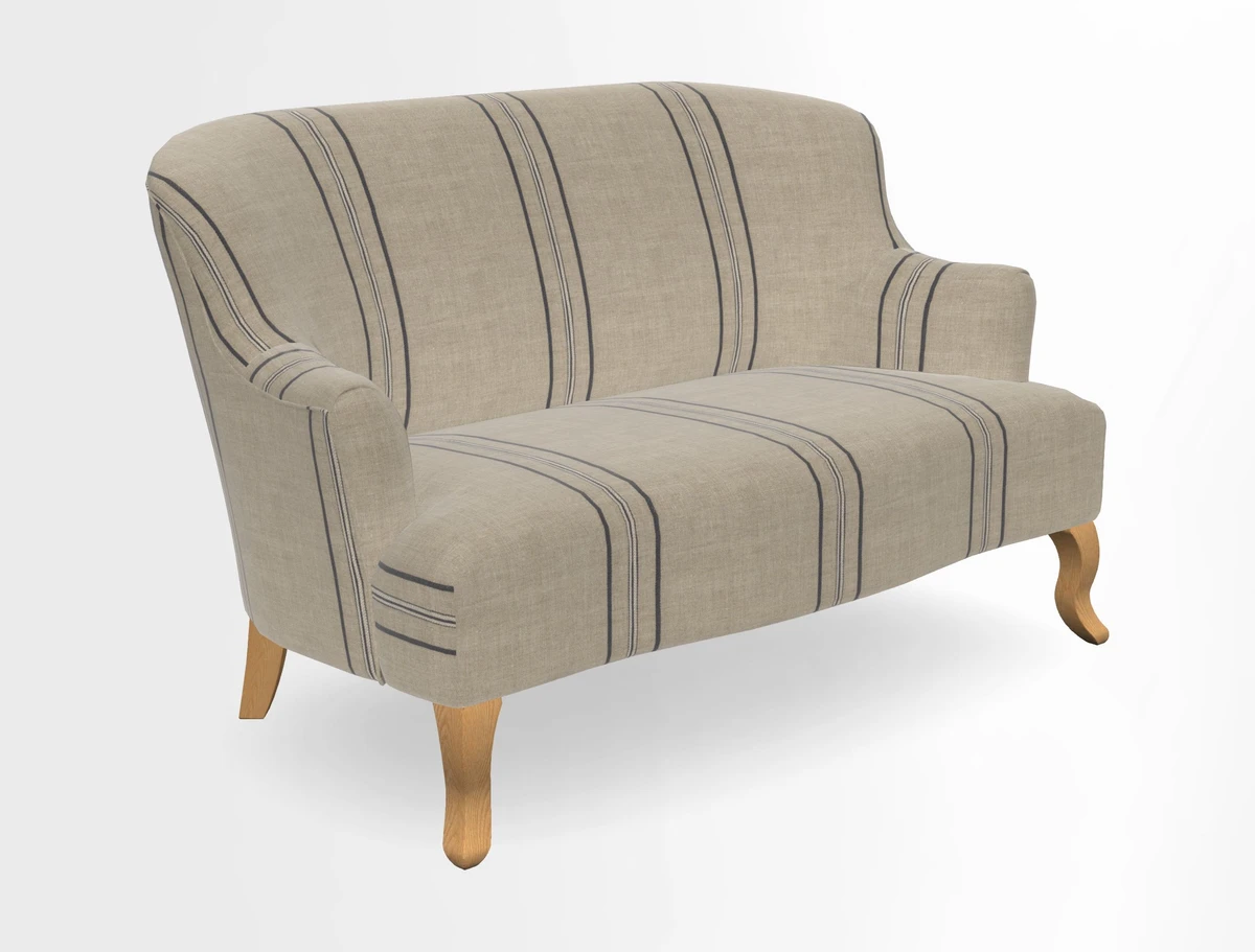 Grassington 3 Seater Sofa in RHS Botanicals on Velvet Ferns Toile Olive with scatter in Almost Plain Velvet Harvest