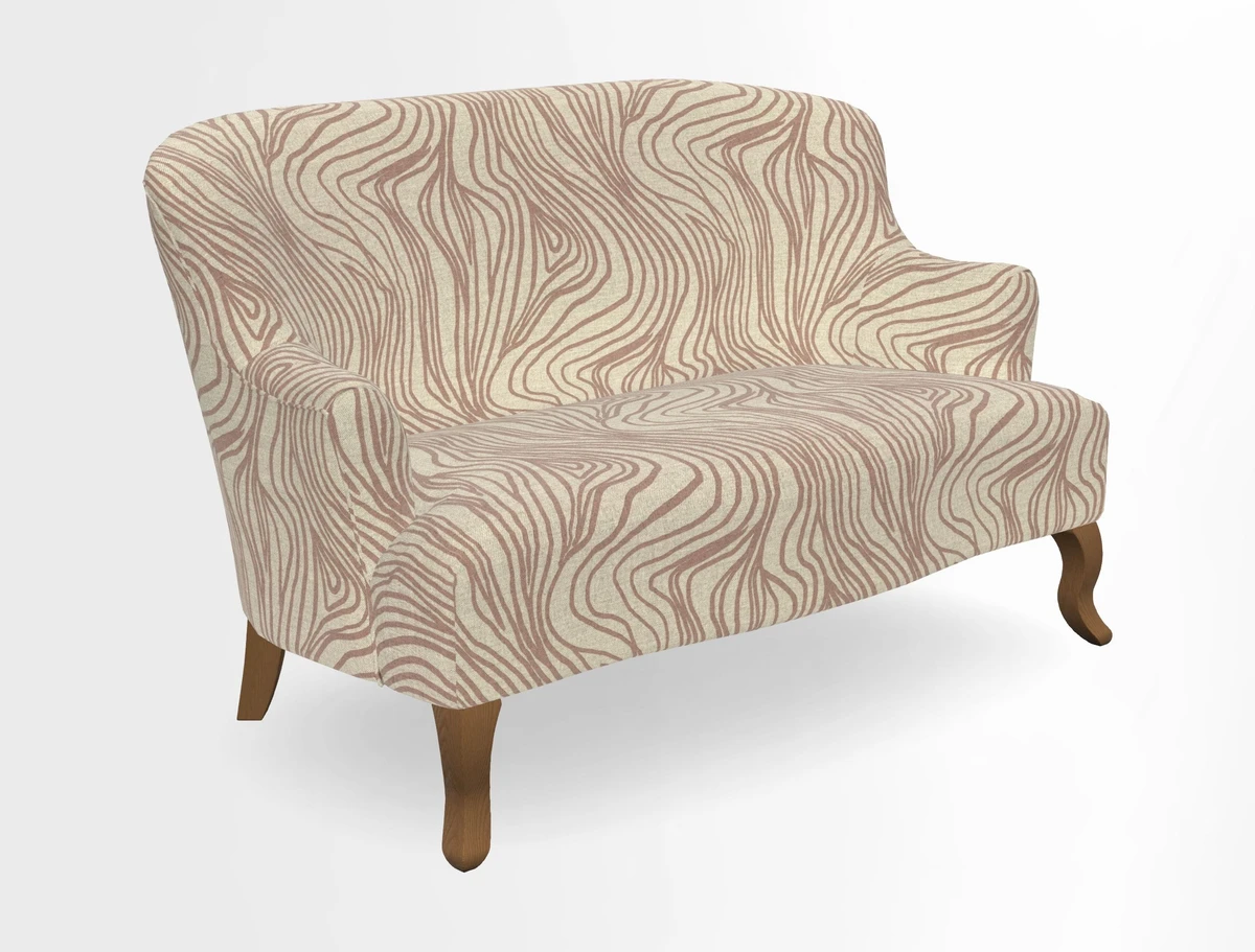 Grassington 3 Seater Sofa in RHS Botanicals on Velvet Ferns Toile Olive with scatter in Almost Plain Velvet Harvest