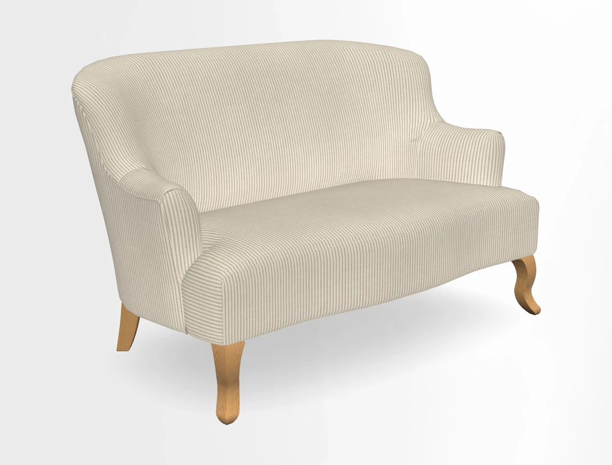 Grassington 3 Seater Sofa in RHS Botanicals on Velvet Ferns Toile Olive with scatter in Almost Plain Velvet Harvest