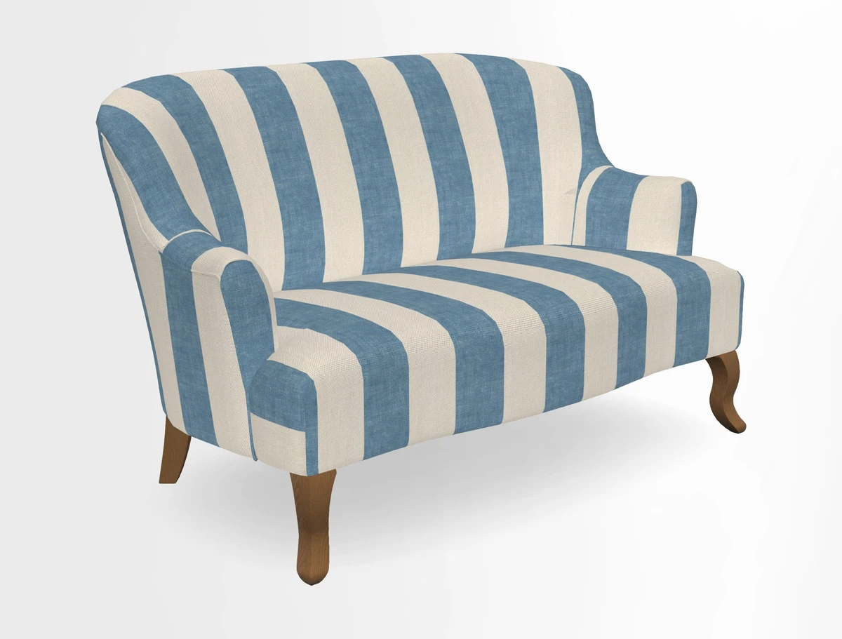 Grassington 3 Seater Sofa in RHS Botanicals on Velvet Ferns Toile Olive with scatter in Almost Plain Velvet Harvest