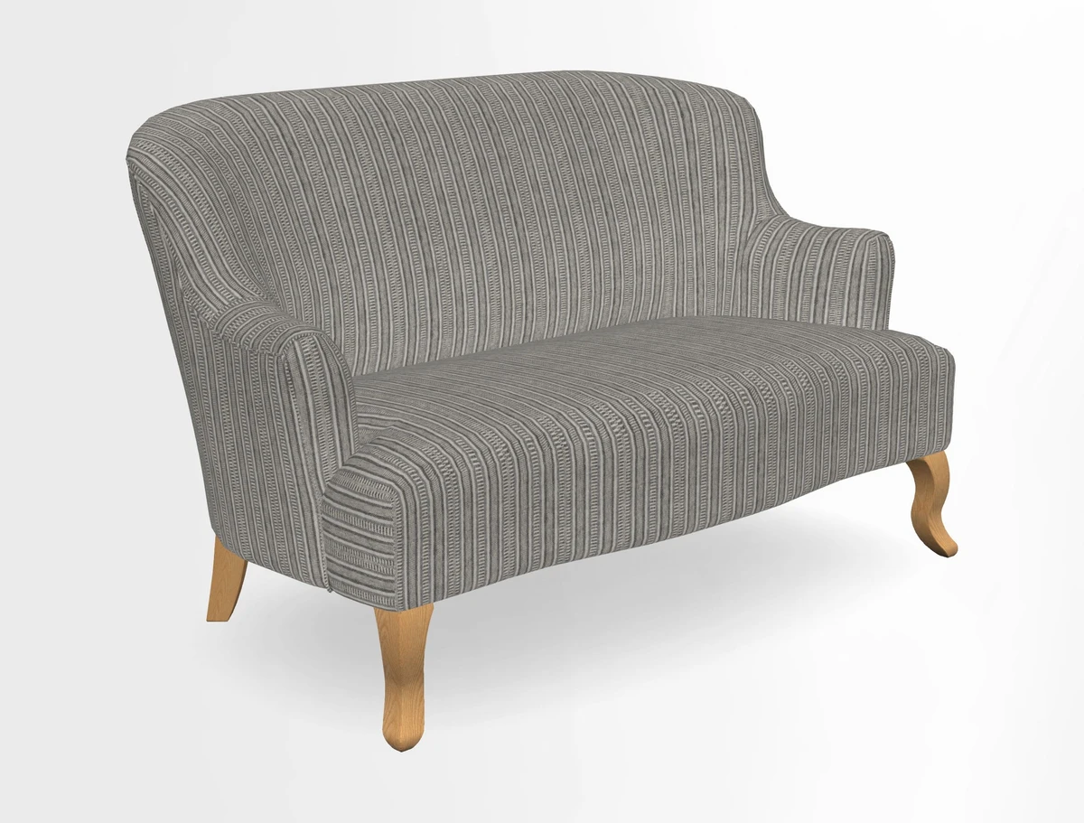 Grassington 3 Seater Sofa in RHS Botanicals on Velvet Ferns Toile Olive with scatter in Almost Plain Velvet Harvest
