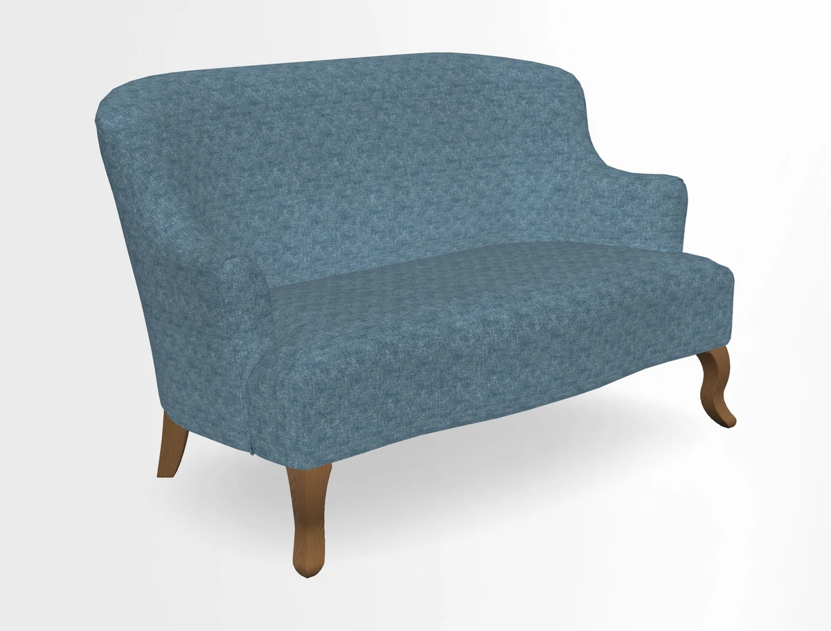 Grassington 3 Seater Sofa in RHS Botanicals on Velvet Ferns Toile Olive with scatter in Almost Plain Velvet Harvest