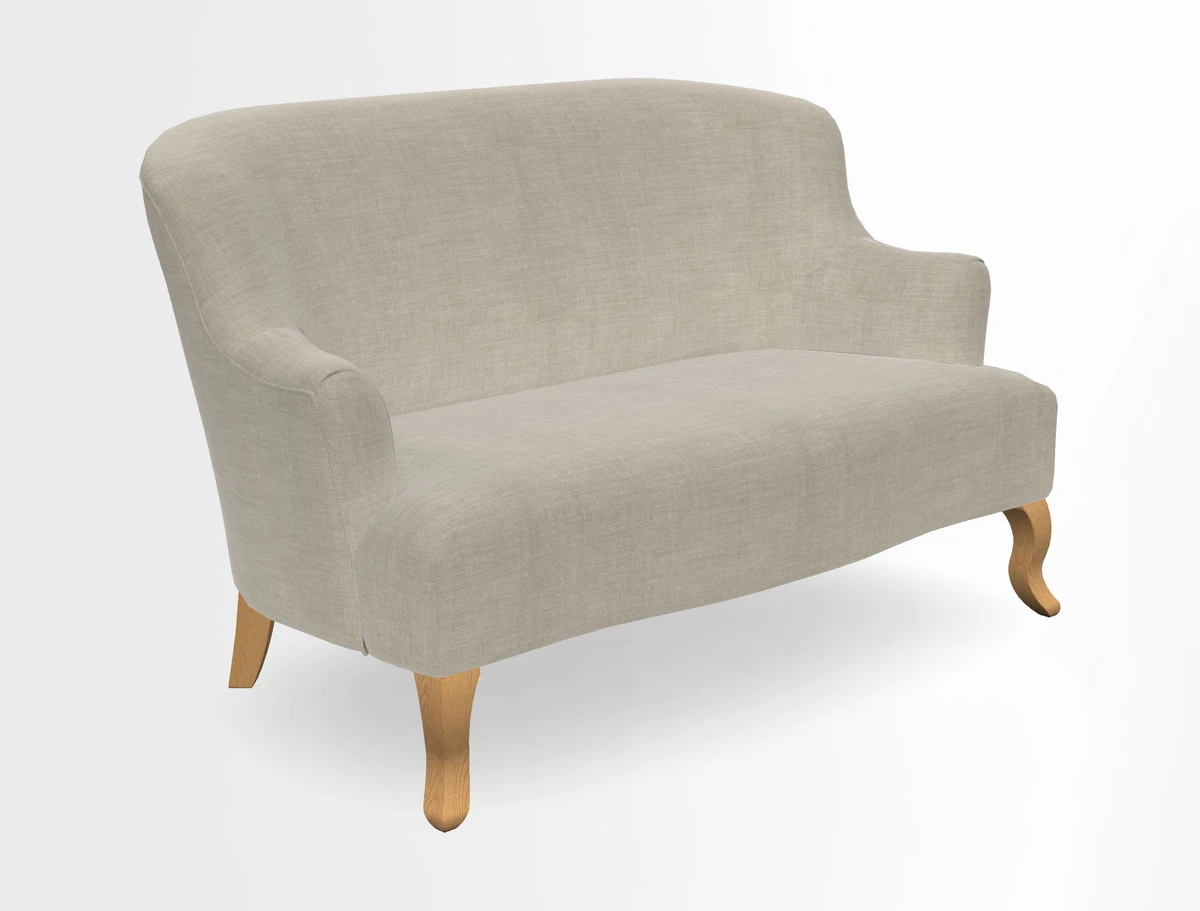 Grassington 3 Seater Sofa in RHS Botanicals on Velvet Ferns Toile Olive with scatter in Almost Plain Velvet Harvest