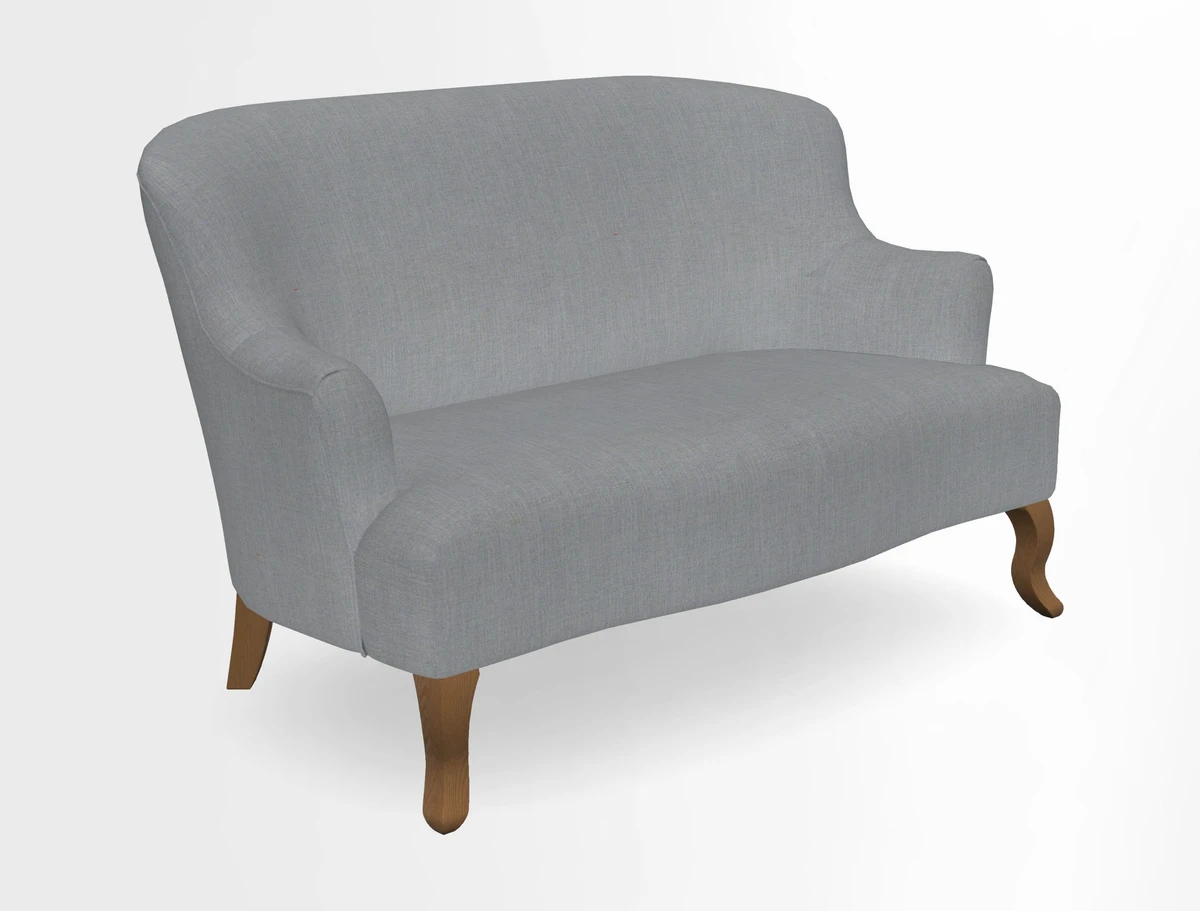 Grassington 3 Seater Sofa in RHS Botanicals on Velvet Ferns Toile Olive with scatter in Almost Plain Velvet Harvest