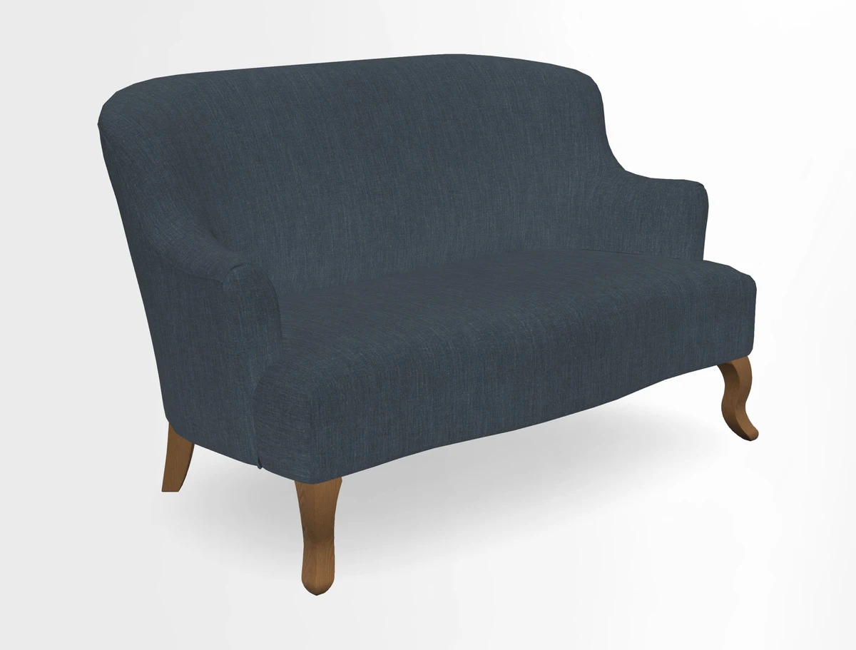 Grassington 3 Seater Sofa in RHS Botanicals on Velvet Ferns Toile Olive with scatter in Almost Plain Velvet Harvest