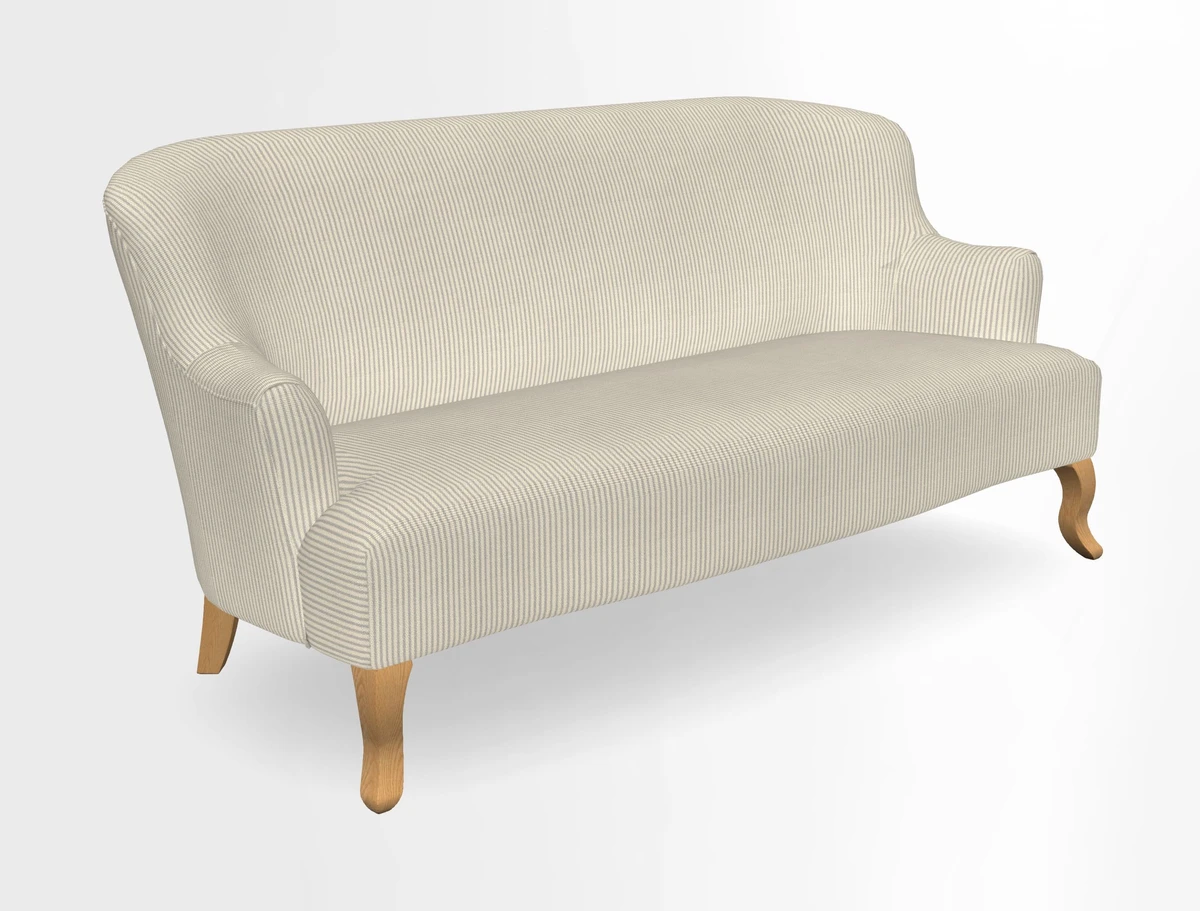 Grassington 3 Seater Sofa in RHS Botanicals on Velvet Ferns Toile Olive with scatter in Almost Plain Velvet Harvest