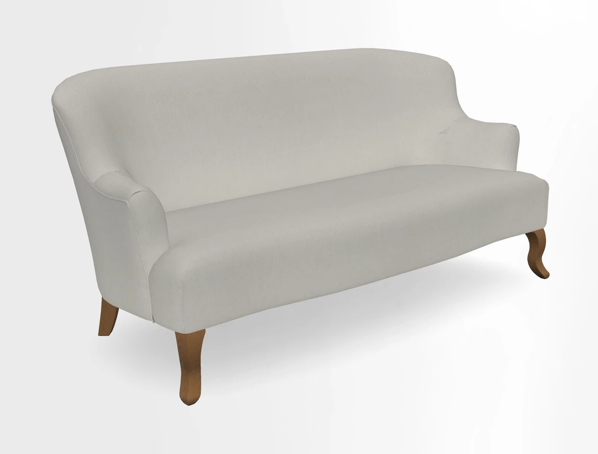 Grassington 3 Seater Sofa in RHS Botanicals on Velvet Ferns Toile Olive with scatter in Almost Plain Velvet Harvest