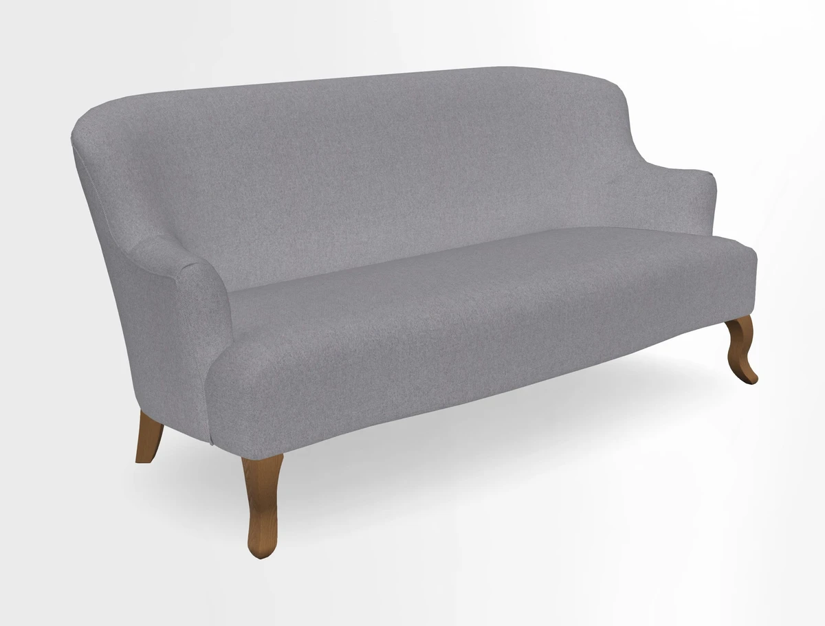 Grassington 3 Seater Sofa in RHS Botanicals on Velvet Ferns Toile Olive with scatter in Almost Plain Velvet Harvest