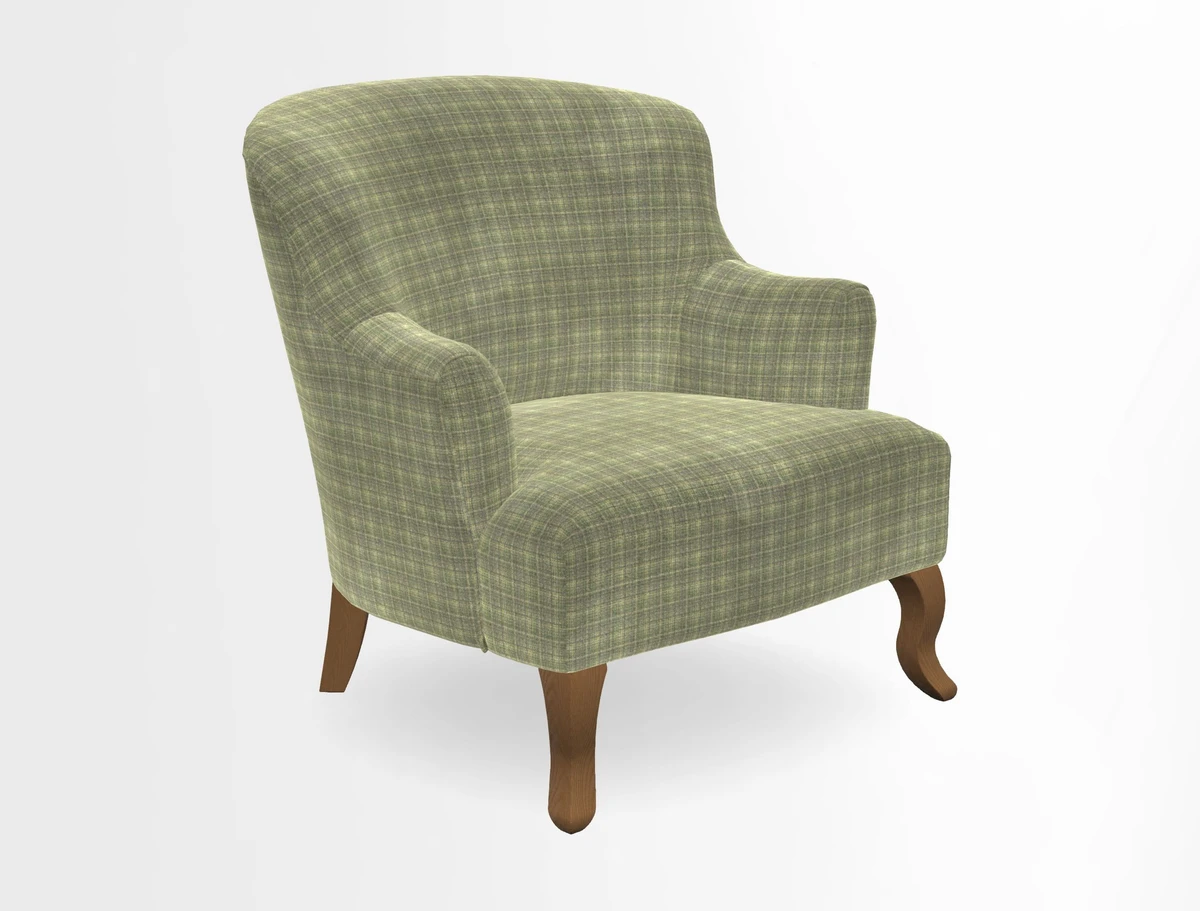 Grassington Chair in Floral Linen Lily Pad Vermillion