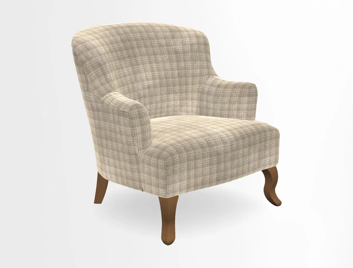 Grassington Chair in Floral Linen Lily Pad Vermillion