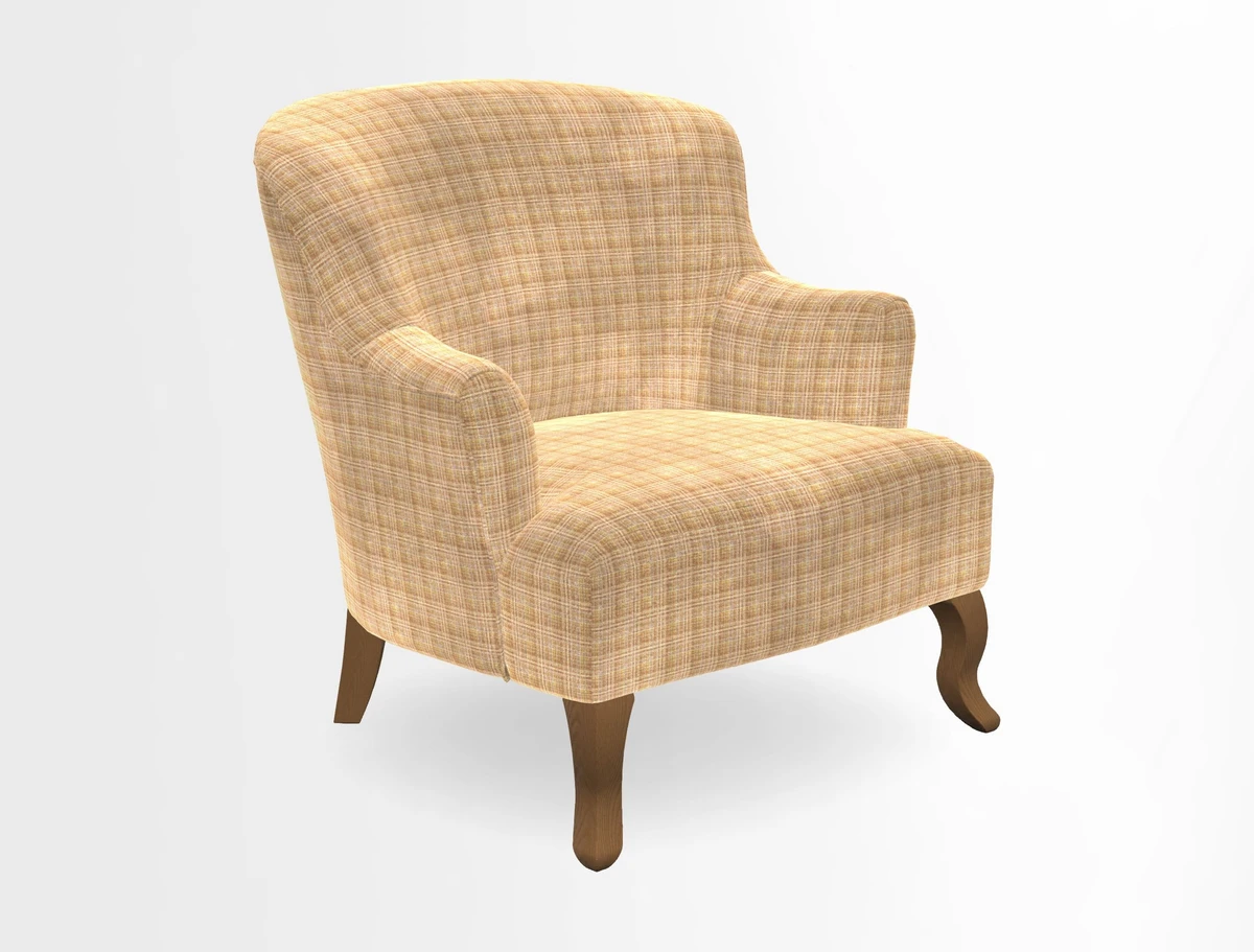 Grassington Chair in Floral Linen Lily Pad Vermillion