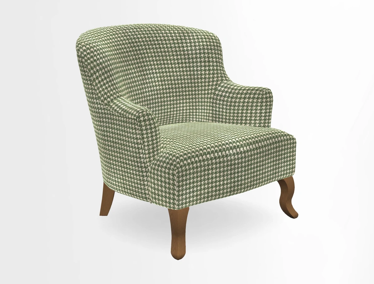 Grassington Chair in Floral Linen Lily Pad Vermillion