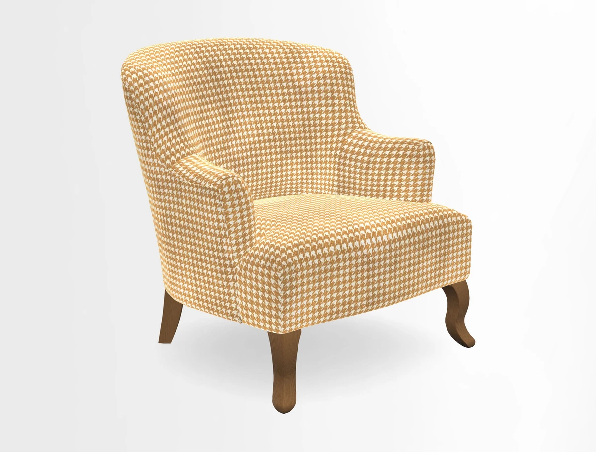 Grassington Chair in Floral Linen Lily Pad Vermillion