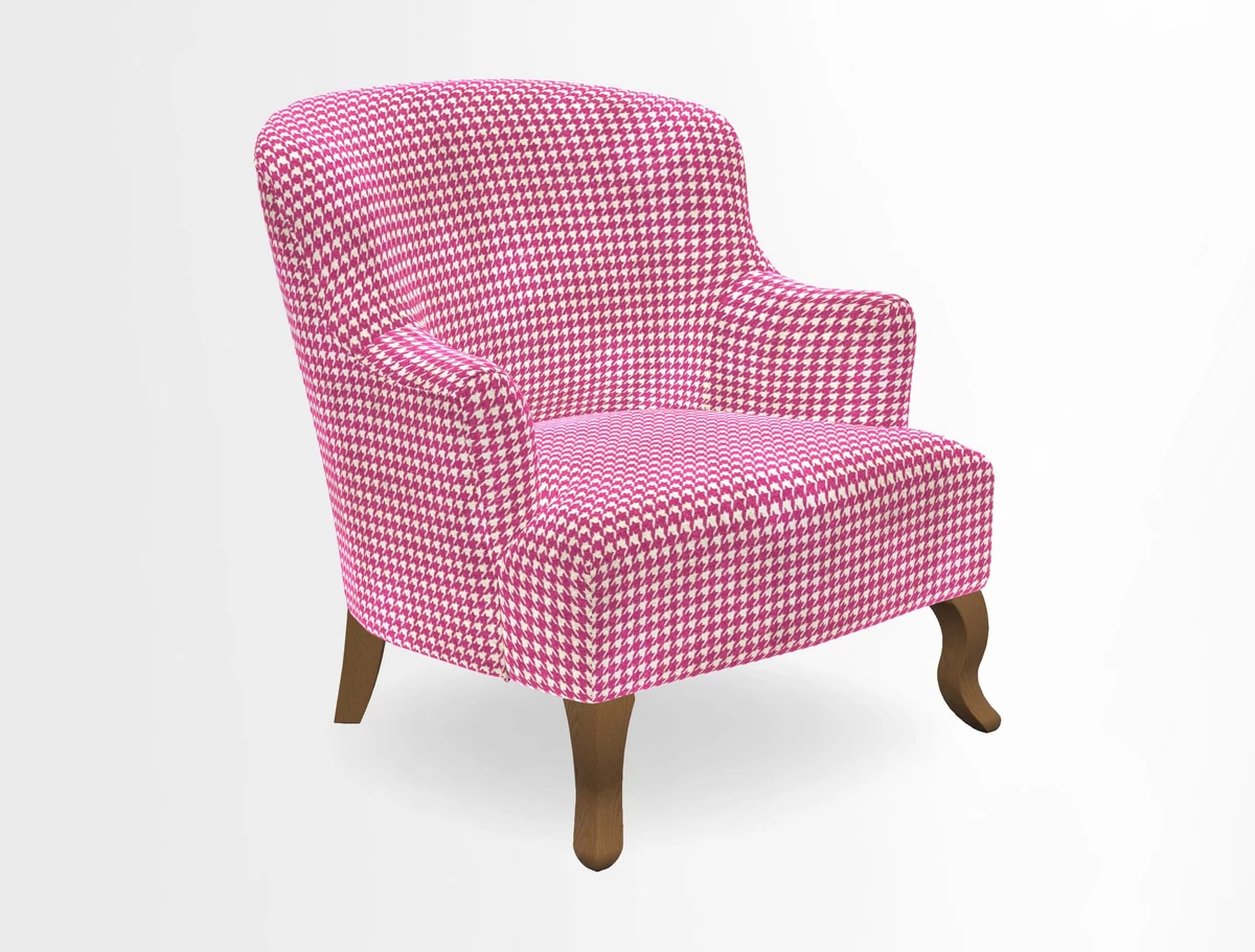 Grassington Chair in Floral Linen Lily Pad Vermillion