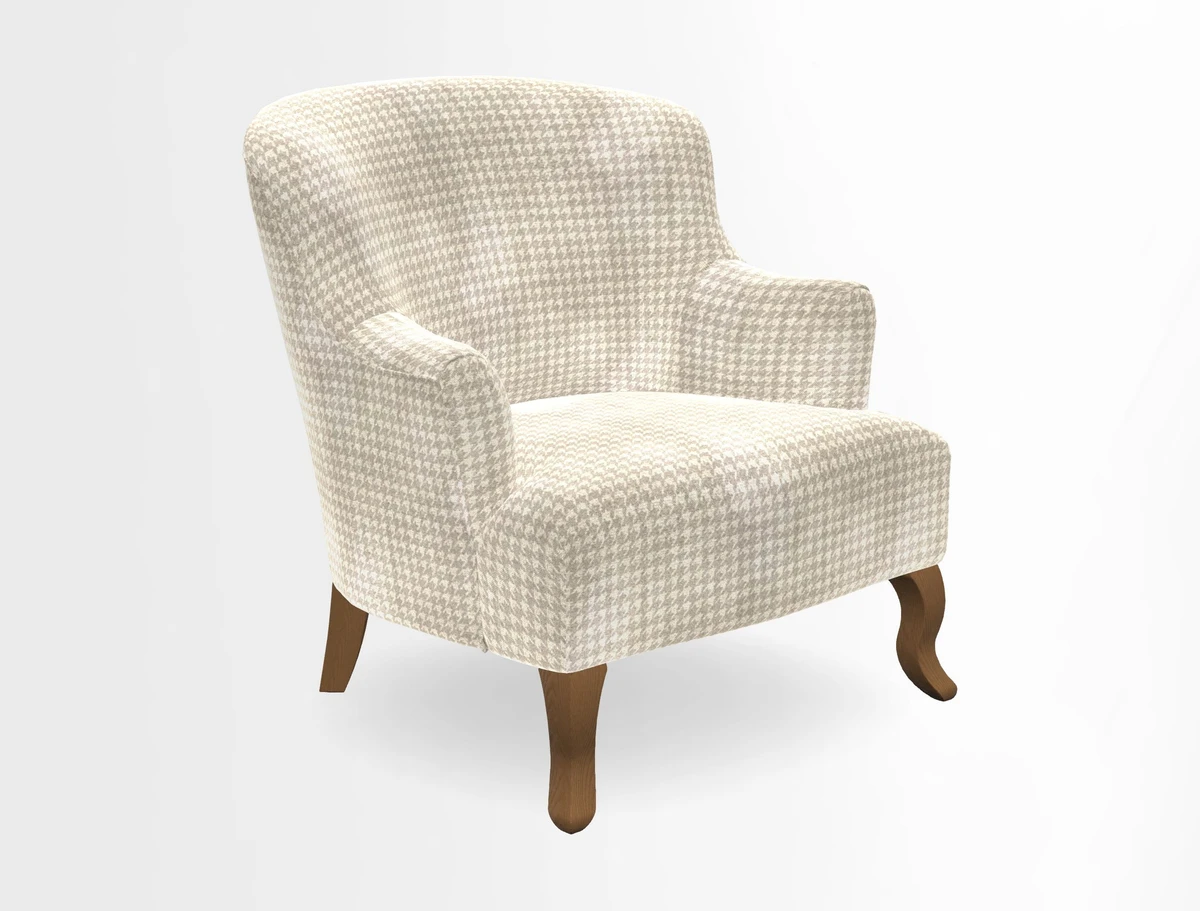 Grassington Chair in Floral Linen Lily Pad Vermillion