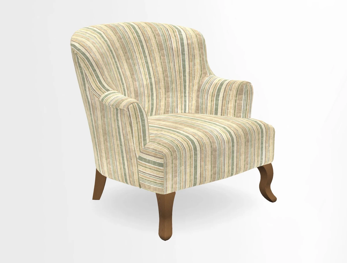 Grassington Chair in Floral Linen Lily Pad Vermillion