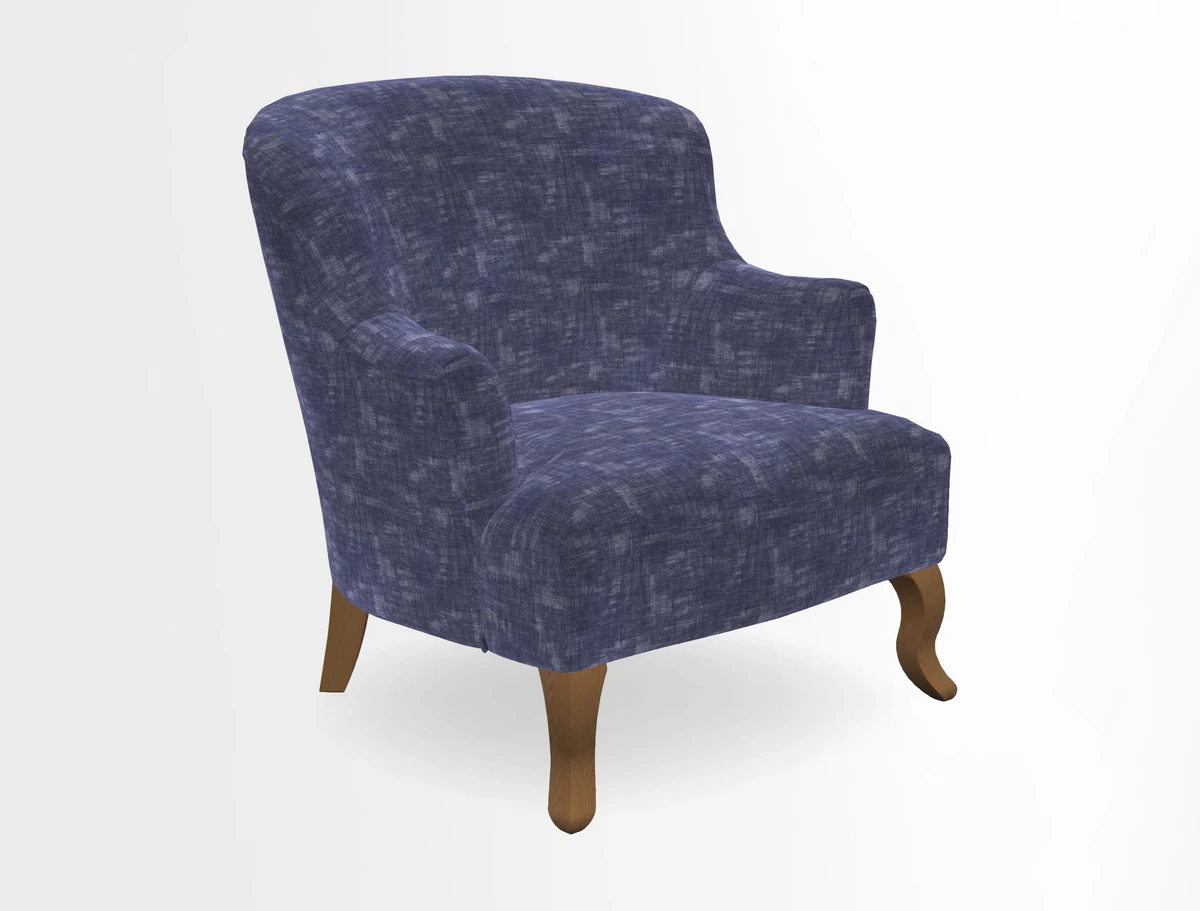 Grassington Chair in Floral Linen Lily Pad Vermillion