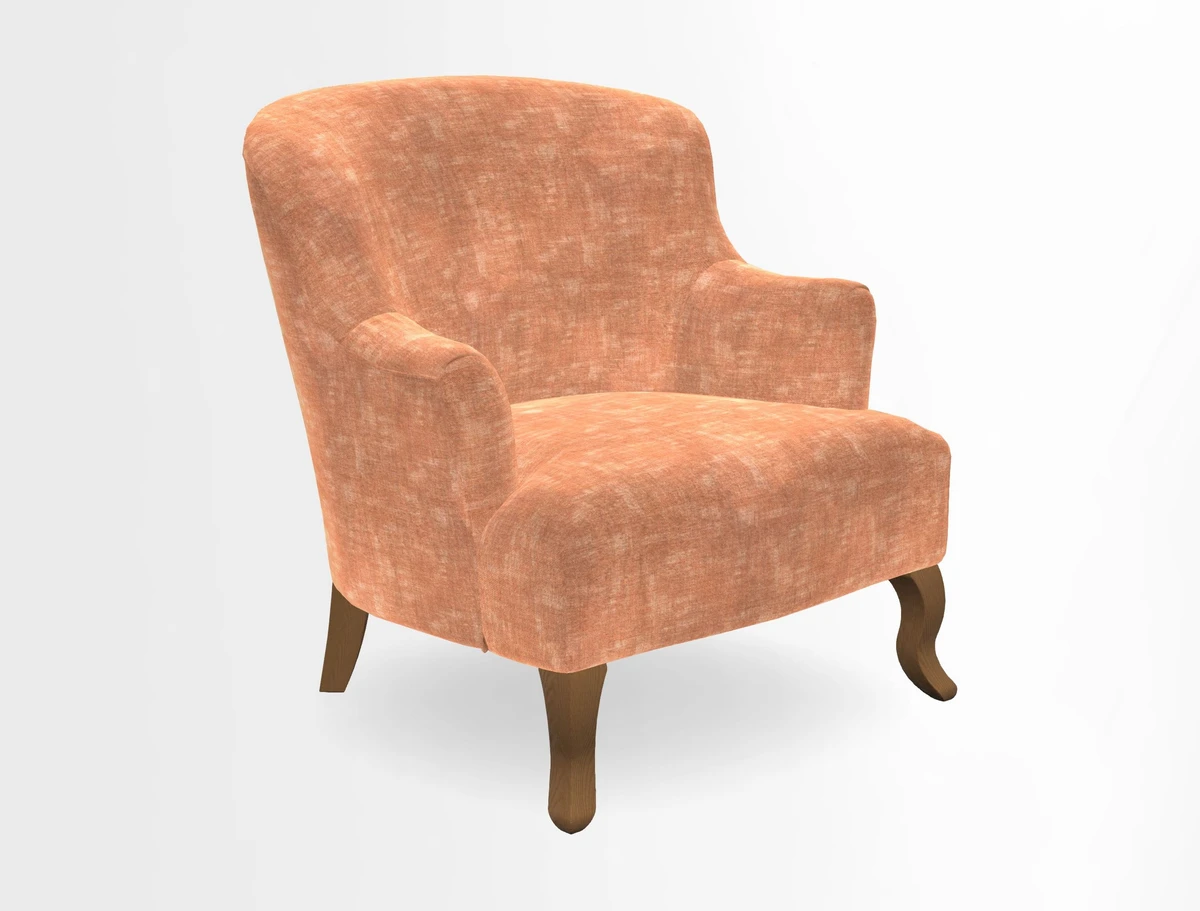 Grassington Chair in Floral Linen Lily Pad Vermillion