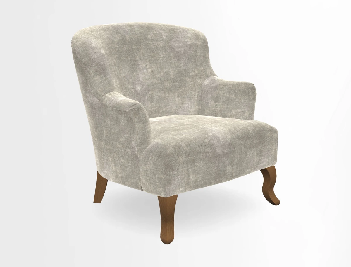 Grassington Chair in Floral Linen Lily Pad Vermillion