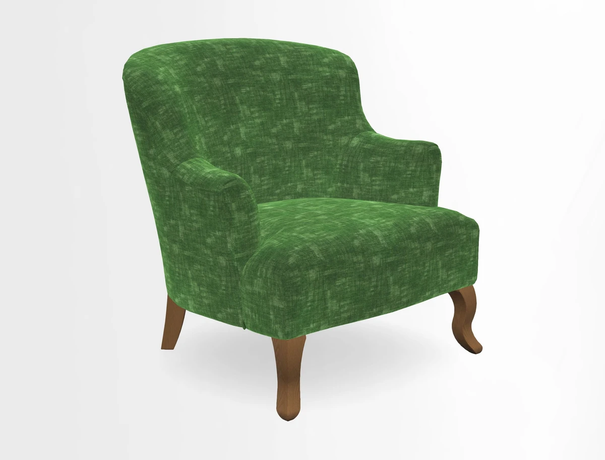 Grassington Chair in Floral Linen Lily Pad Vermillion