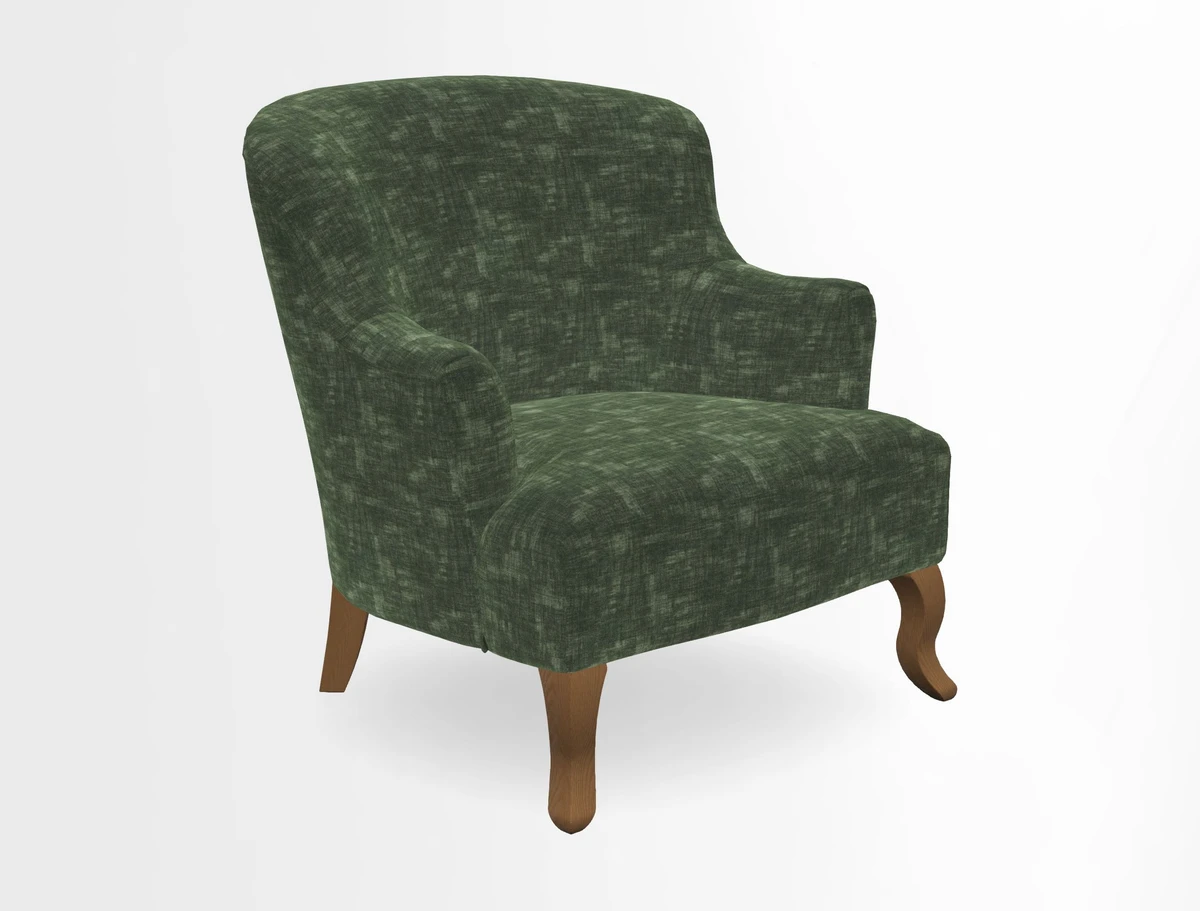 Grassington Chair in Floral Linen Lily Pad Vermillion