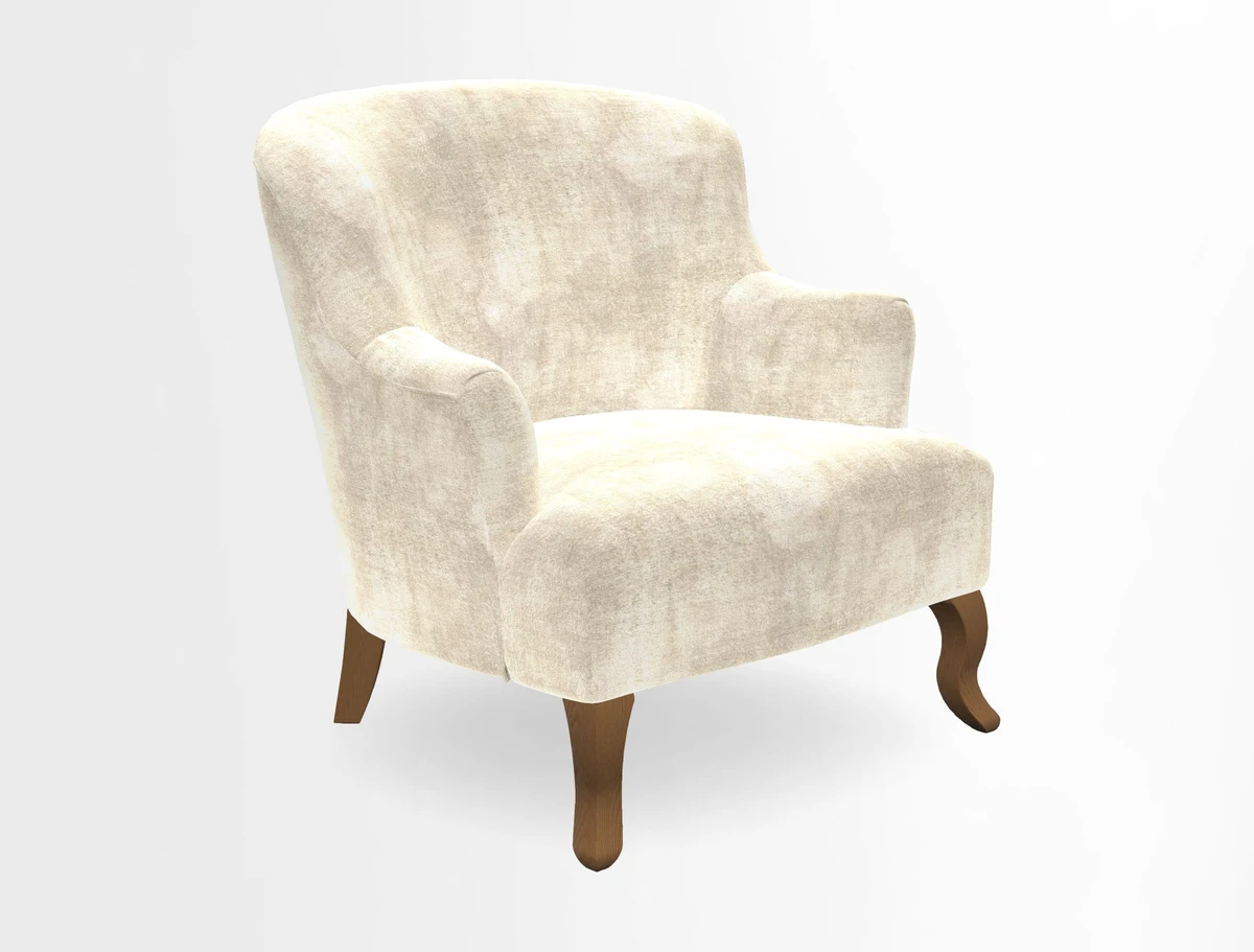 Grassington Chair in Floral Linen Lily Pad Vermillion