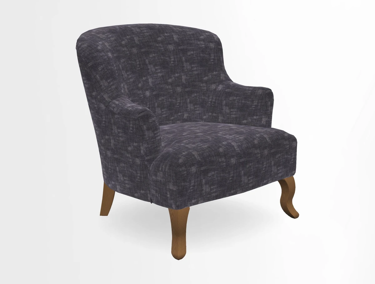 Grassington Chair in Floral Linen Lily Pad Vermillion