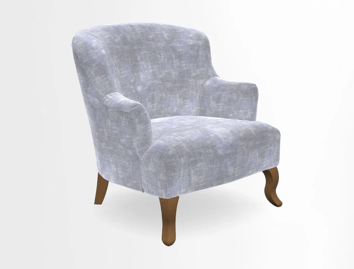 Grassington Chair in Floral Linen Lily Pad Vermillion