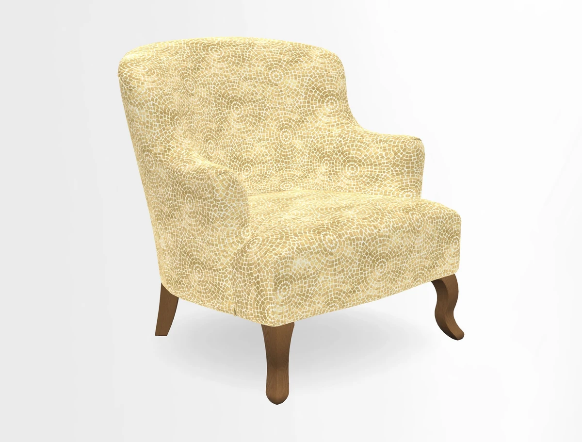 Grassington Chair in Floral Linen Lily Pad Vermillion