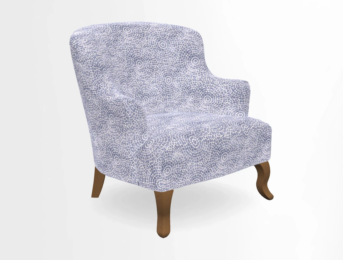 Grassington Chair in Floral Linen Lily Pad Vermillion