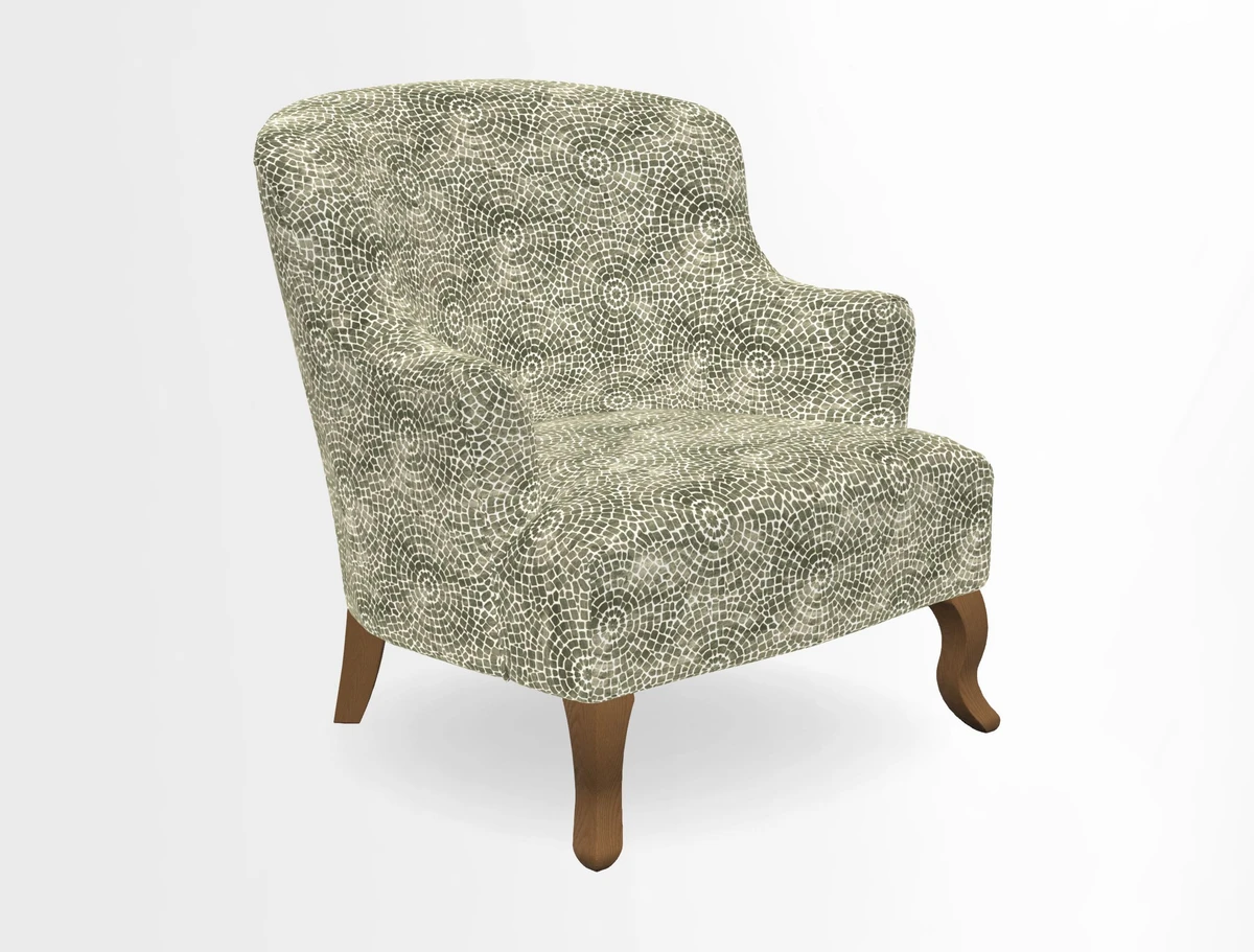 Grassington Chair in Floral Linen Lily Pad Vermillion