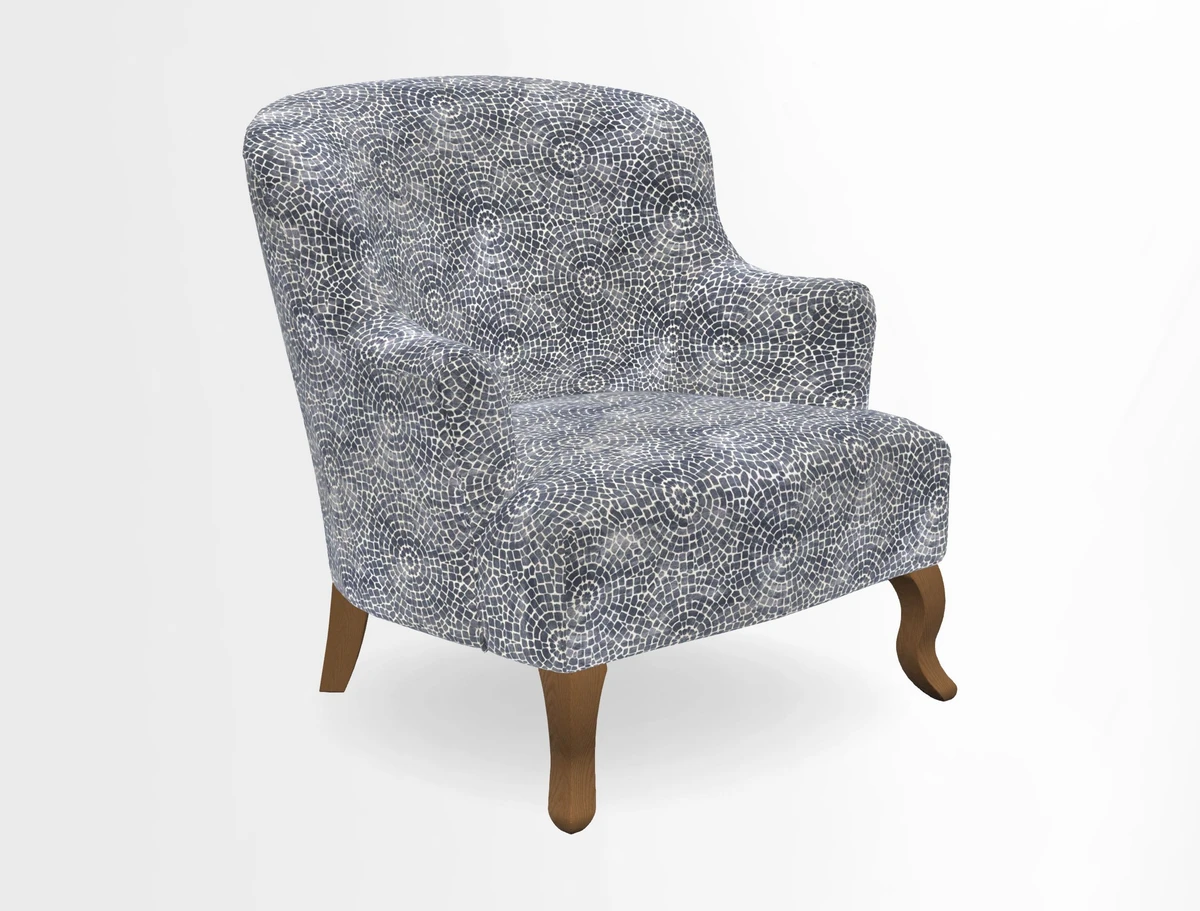 Grassington Chair in Floral Linen Lily Pad Vermillion