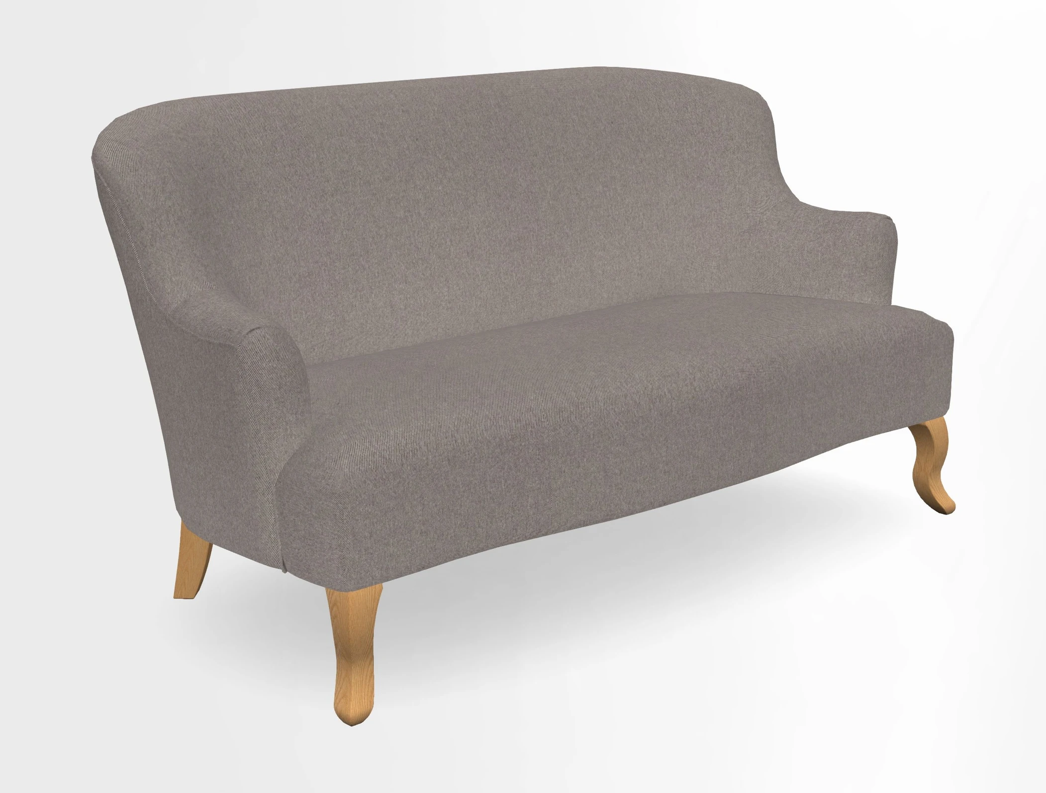 Grassington 3 Seater Sofa in RHS Botanicals on Velvet Ferns Toile Olive with scatter in Almost Plain Velvet Harvest