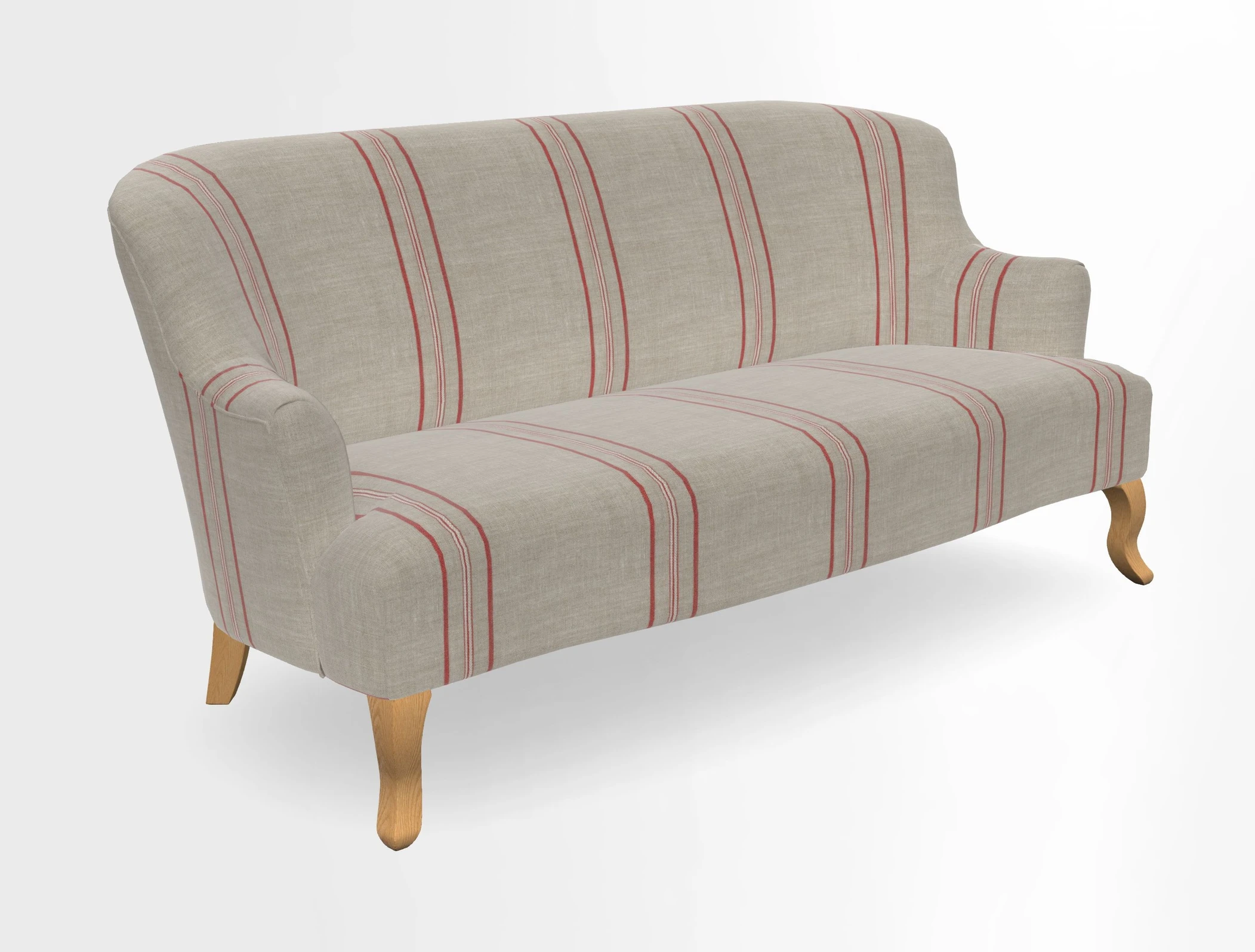Grassington 3 Seater Sofa in RHS Botanicals on Velvet Ferns Toile Olive with scatter in Almost Plain Velvet Harvest