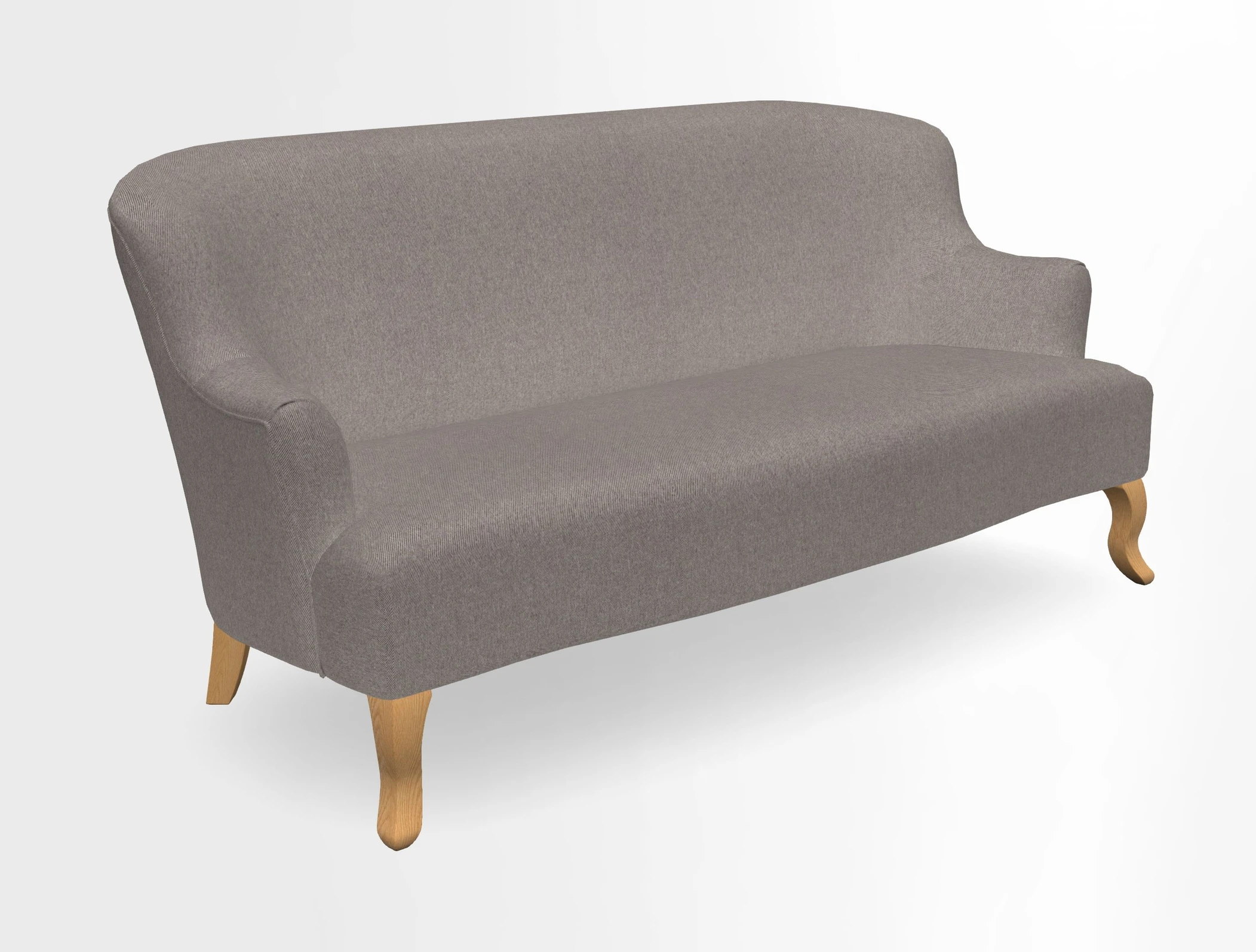 Grassington 3 Seater Sofa in RHS Botanicals on Velvet Ferns Toile Olive with scatter in Almost Plain Velvet Harvest
