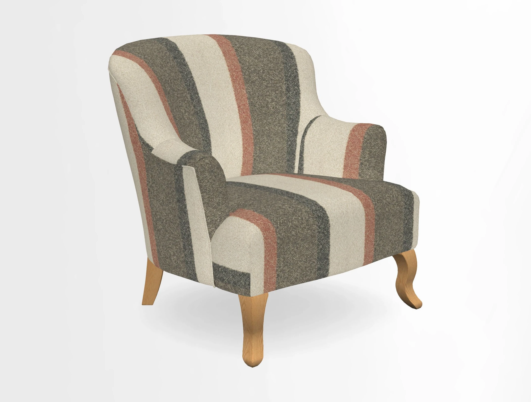 Grassington Chair in Floral Linen Lily Pad Vermillion