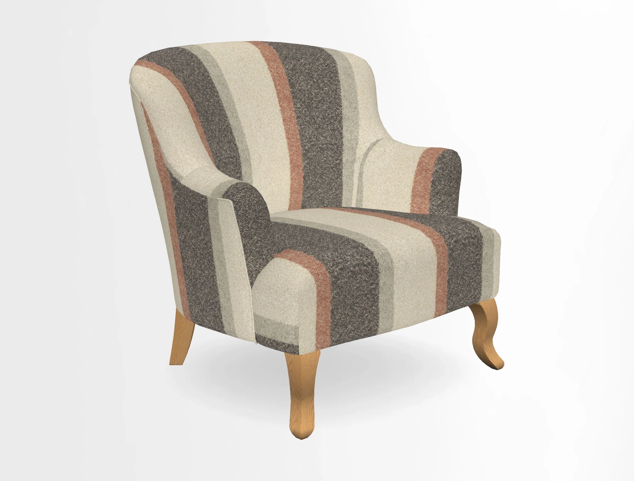 Grassington Chair in Floral Linen Lily Pad Vermillion