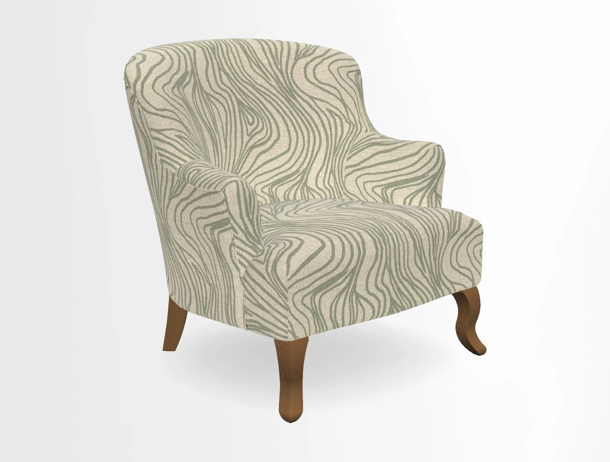 Grassington Chair in Floral Linen Lily Pad Vermillion