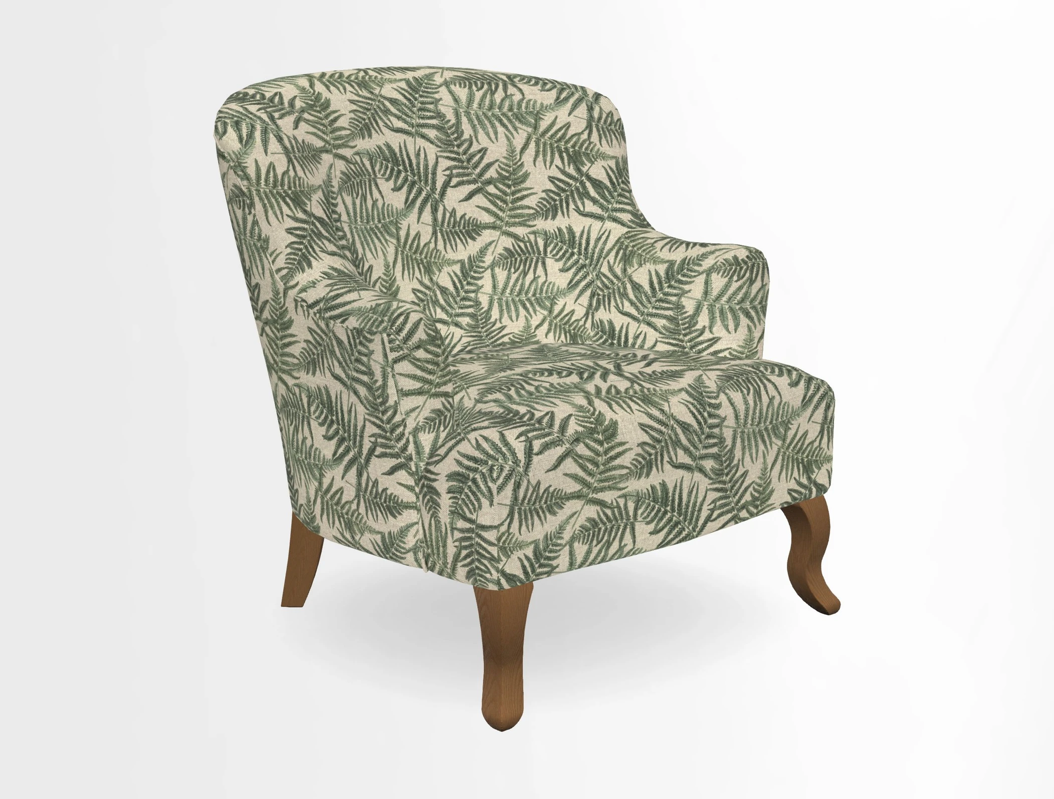 Grassington Chair in Floral Linen Lily Pad Vermillion
