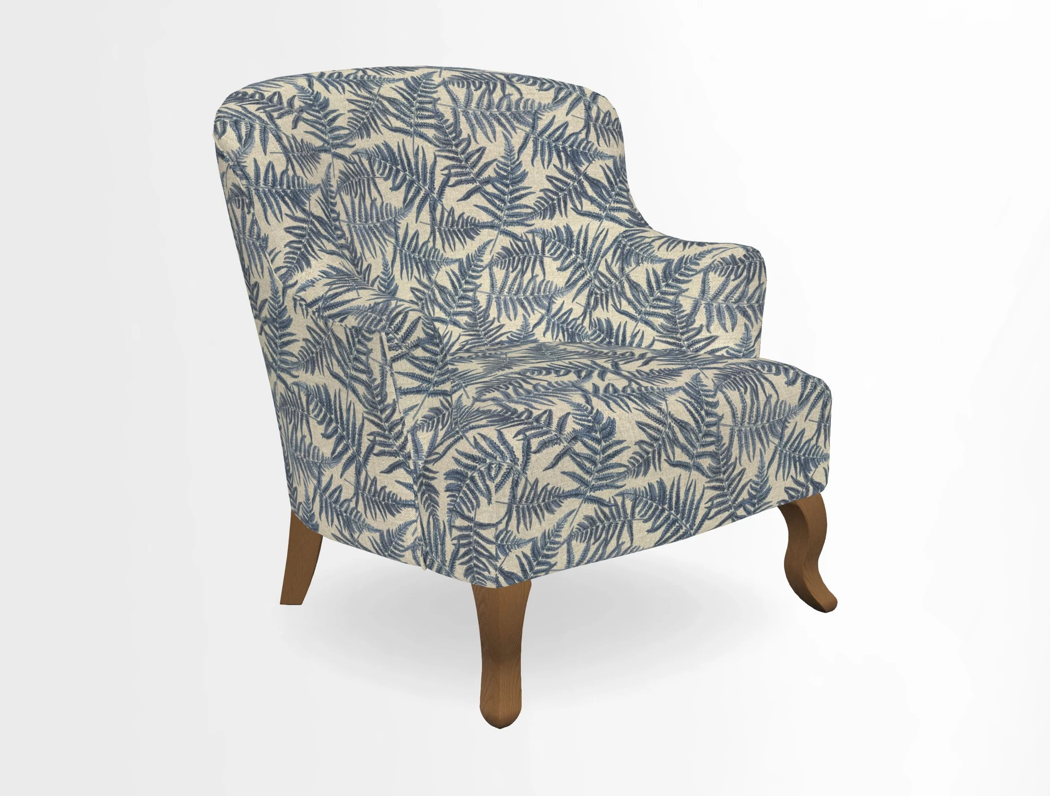 Grassington Chair in Floral Linen Lily Pad Vermillion