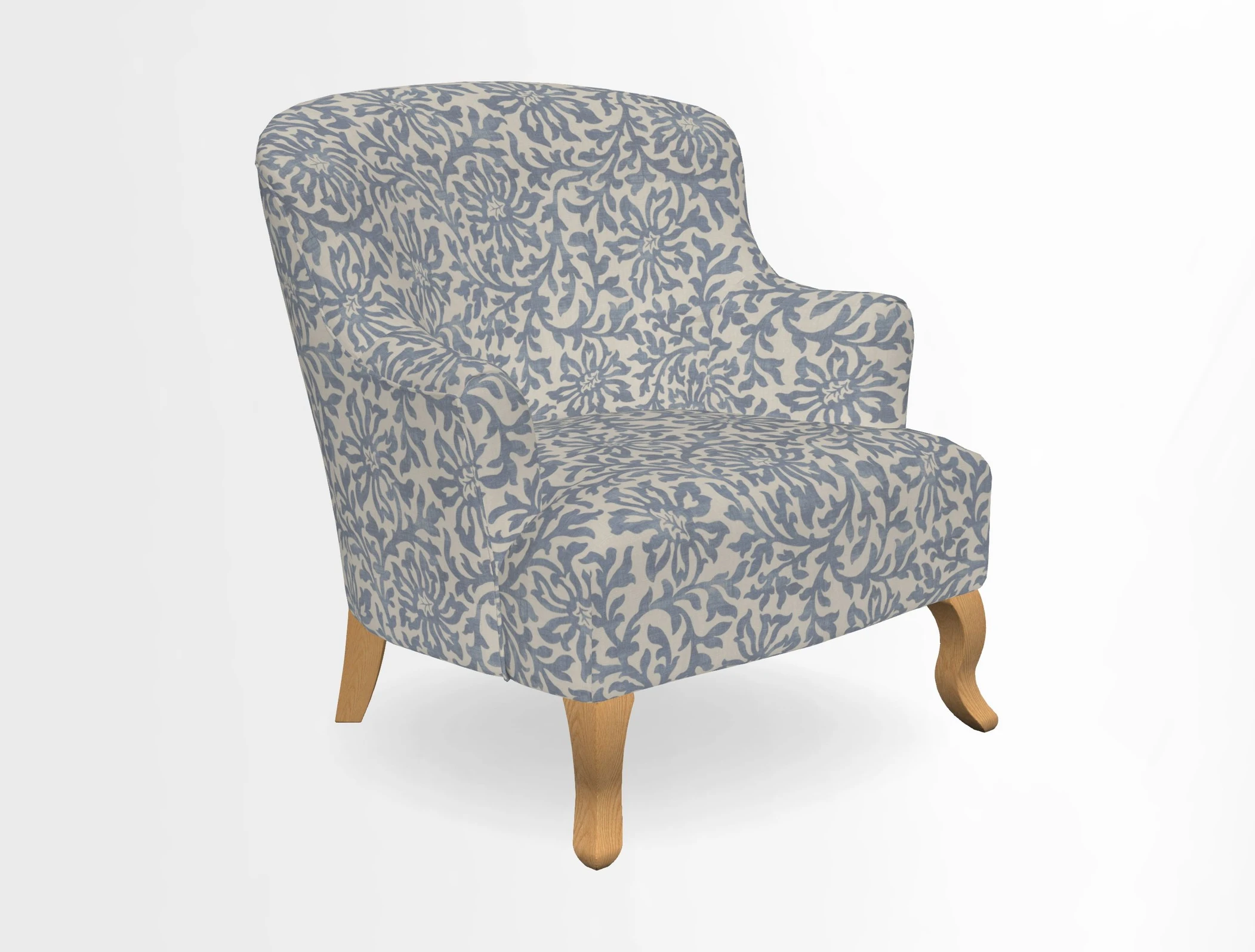 Grassington Chair in Floral Linen Lily Pad Vermillion