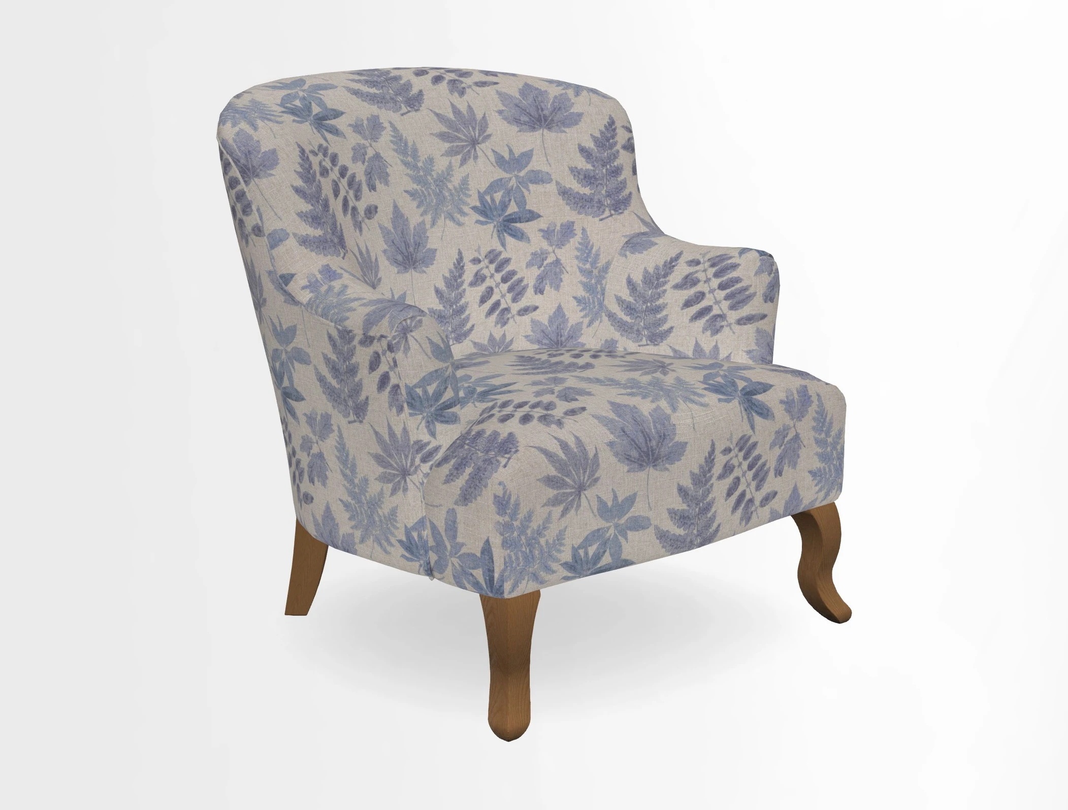 Grassington Chair in Floral Linen Lily Pad Vermillion